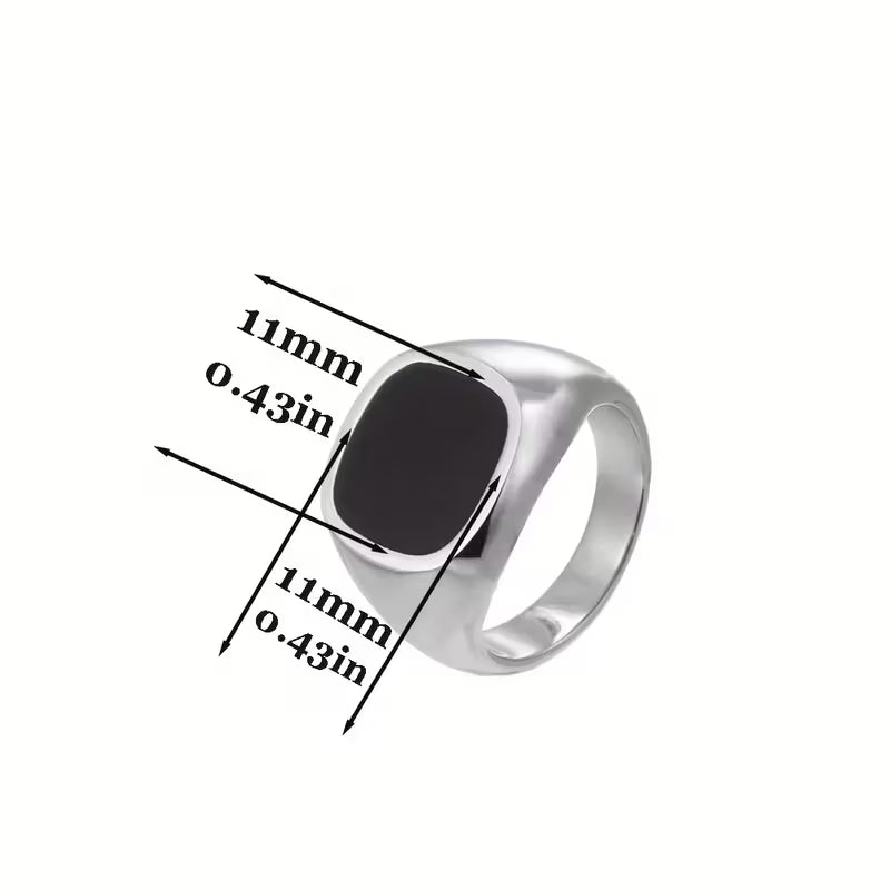 Simple Men's Business Ring 11mm*11mm
