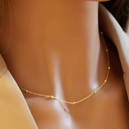 Beaded Collarbone Chain Necklace