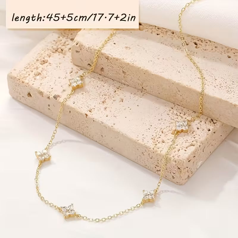 Elegant Golden-Tone Stainless Steel Starfish Pendant Necklace