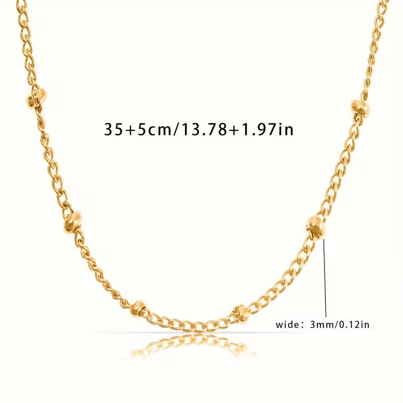 Minimalist Stainless Steel Necklace – Adjustable Choker for Women