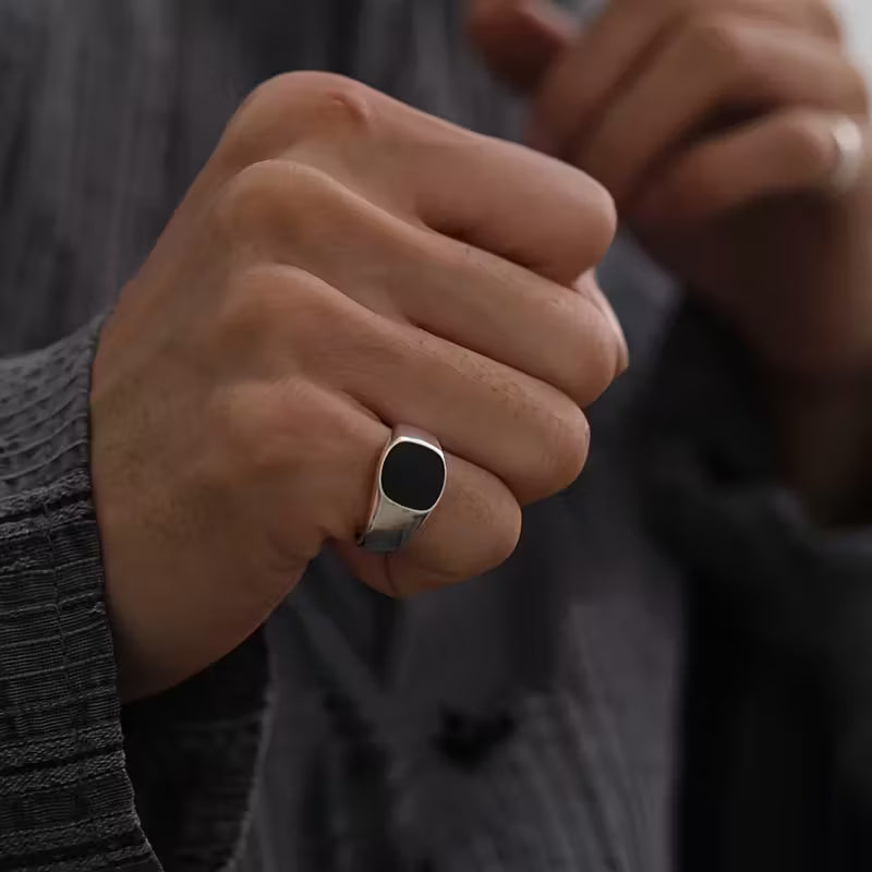 Simple Men's Business Ring 11mm*11mm