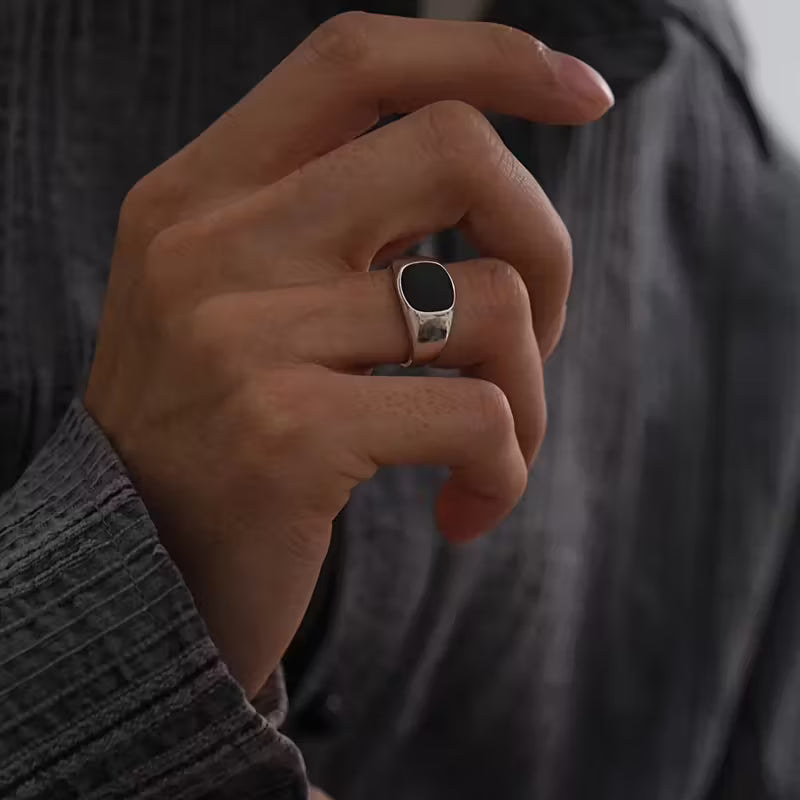 Simple Men's Business Ring 11mm*11mm